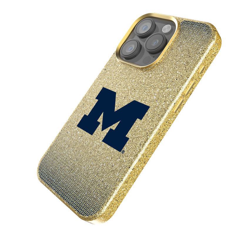 University of Michigan Wolverines Linen iPhone Bling Phone Case for Apple iPhone Iso.Jpg