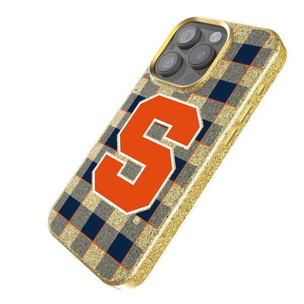 Syracuse University Orange Plaid iPhone Bling Phone Case Iso.Jpg