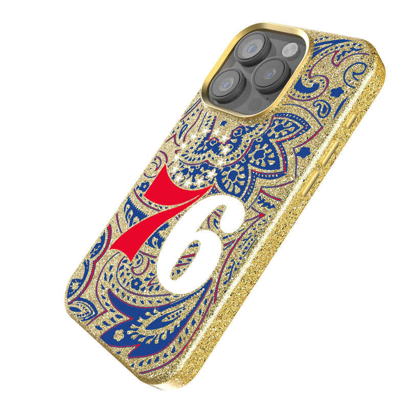 Philadelphia 76ers Paisley iPhone Bling Phone Case Iso.Jpg