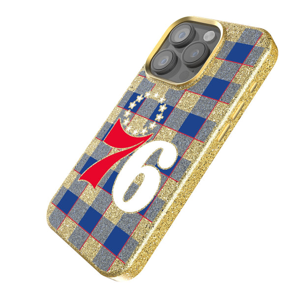 Philadelphia 76ers Plaid iPhone Bling Phone Case Iso.Jpg