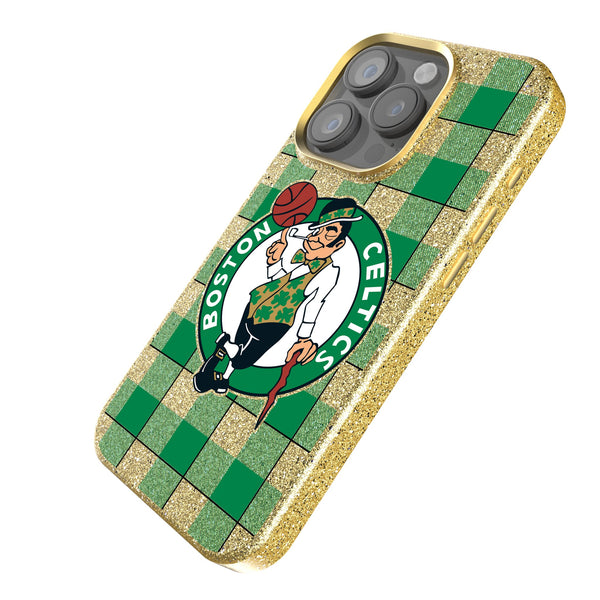 Boston Celtics Plaid iPhone Bling Phone Case Iso.Jpg