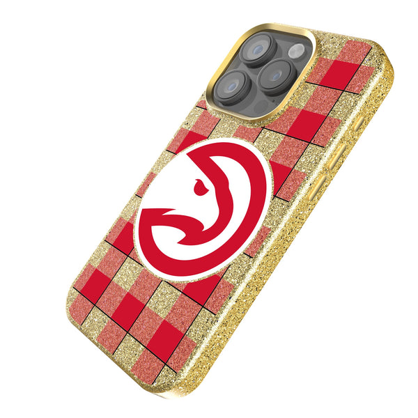 Atlanta Hawks Plaid iPhone Bling Phone Case Iso.Jpg