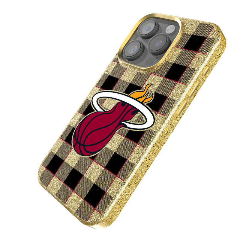 Miami Heat Plaid iPhone Bling Phone Case Iso.Jpg