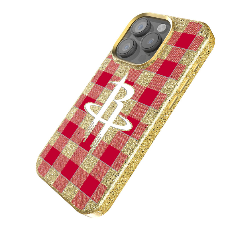 Houston Rockets Plaid iPhone Bling Phone Case Iso.Jpg