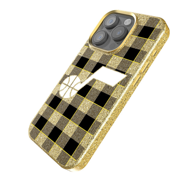 Utah Jazz Plaid iPhone Bling Phone Case Iso.Jpg