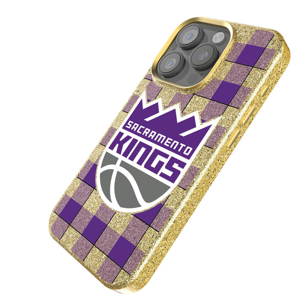 Sacramento Kings Plaid iPhone Bling Phone Case Iso.Jpg