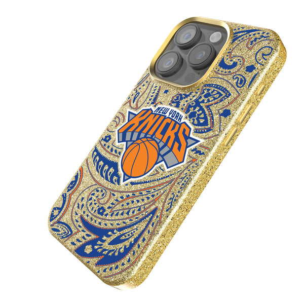 New York Knicks Paisley iPhone Bling Phone Case Iso.Jpg