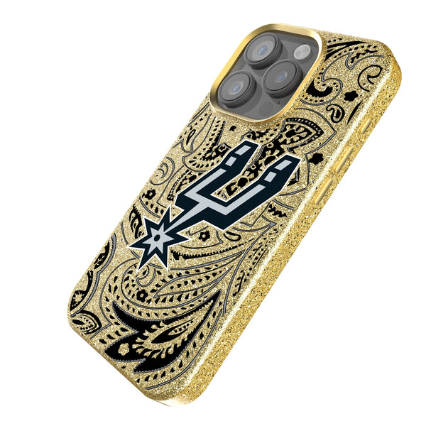 San Antonio Spurs Paisley iPhone Bling Phone Case Iso.Jpg