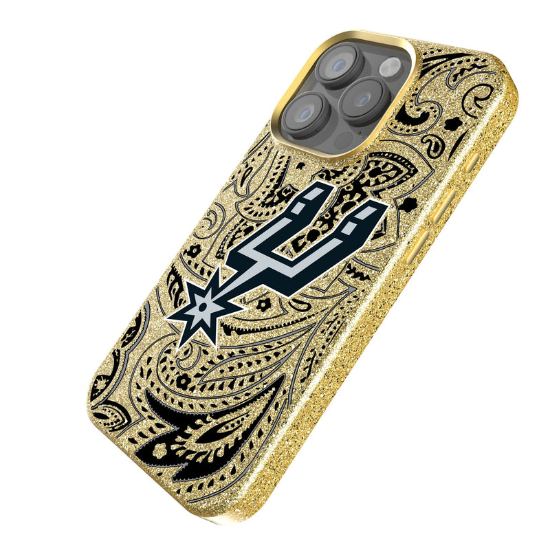 San Antonio Spurs Paisley iPhone Bling Phone Case Iso.Jpg