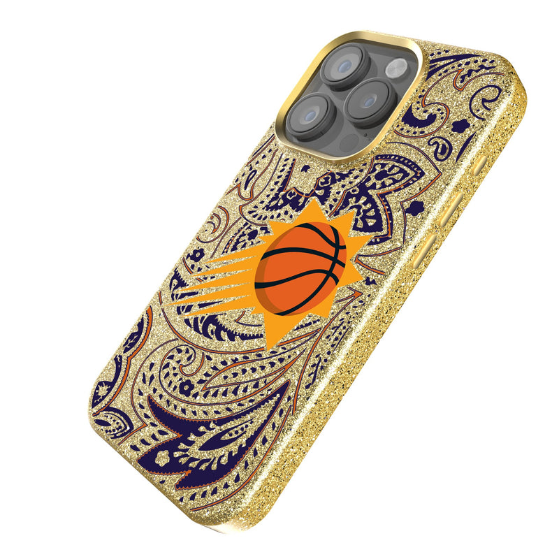 Phoenix Suns Paisley iPhone Bling Phone Case Iso.Jpg