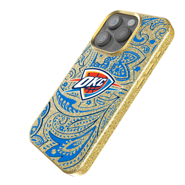 Oklahoma City Thunder Paisley iPhone Bling Phone Case Iso.Jpg