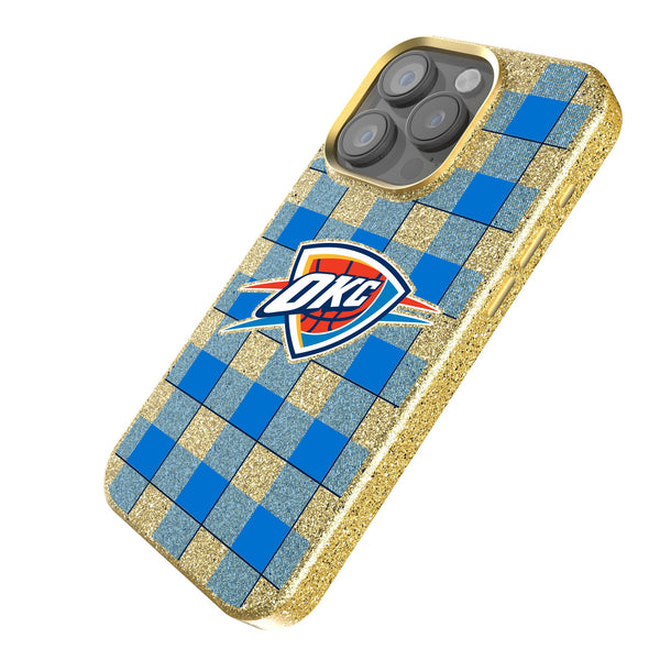 Oklahoma City Thunder Plaid iPhone Bling Phone Case Iso.Jpg