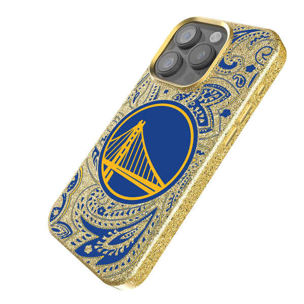 Golden State Warriors Paisley iPhone Bling Phone Case Iso.Jpg