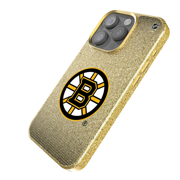 Boston Bruins Linen iPhone Bling Phone Case for Apple iPhone Iso.Jpg
