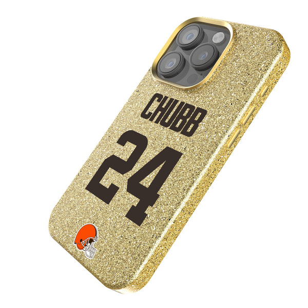 Nick Chubb Cleveland Browns 24 Ready iPhone Bling Phone Case Iso.Jpg