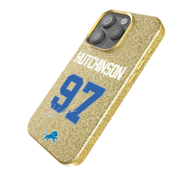 Aidan Hutchinson Detroit Lions 97 Ready iPhone Bling Phone Case Iso.Jpg