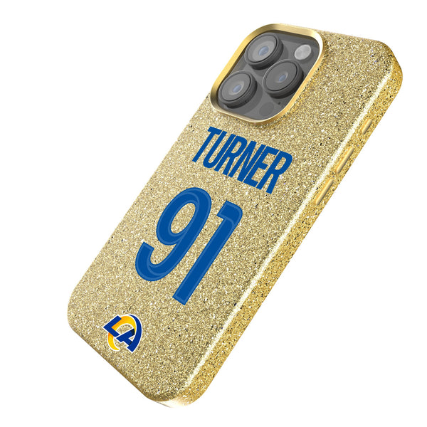 Kobie Turner Los Angeles Rams 91 Ready iPhone Bling Phone Case Iso.Jpg