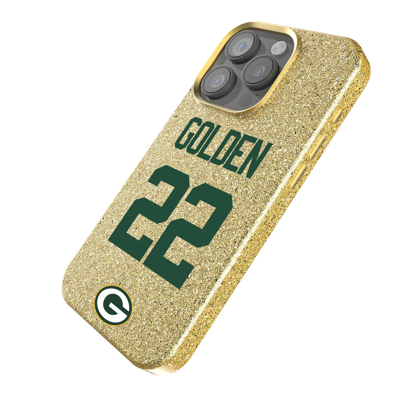 Matthew Golden Green Bay Packers 22 Game Tactic iPhone Bling Phone Case for Apple iPhone Iso.Jpg