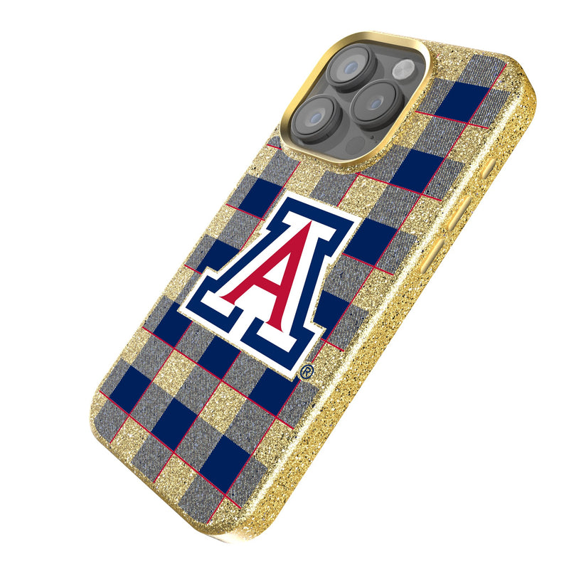 University of Arizona Wildcats Plaid iPhone Bling Phone Case Iso.Jpg