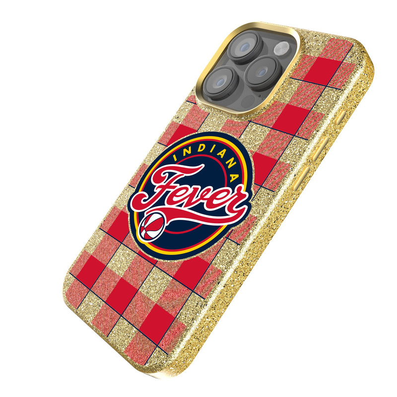 Indiana Fever Plaid iPhone Bling Phone Case Iso.Jpg