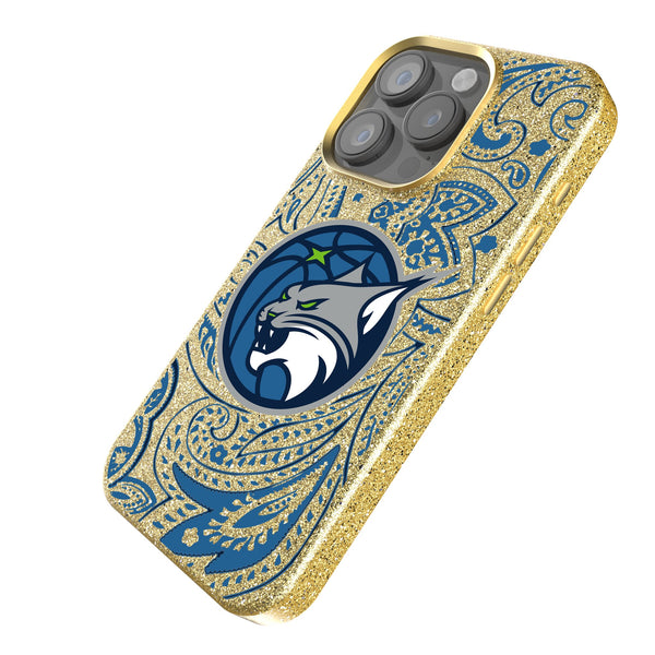 Minnesota Lynx Paisley iPhone Bling Phone Case Iso.Jpg