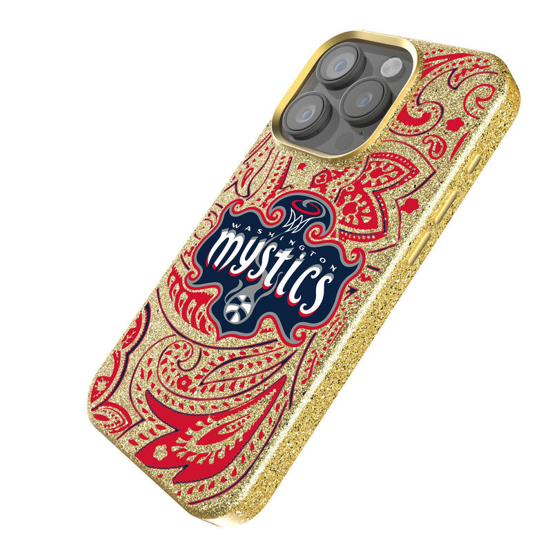 Washington Mystics Paisley iPhone Bling Phone Case Iso.Jpg