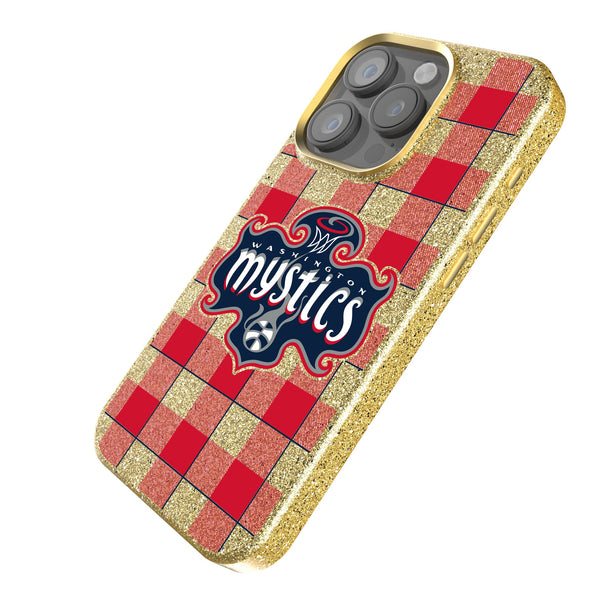 Washington Mystics Plaid iPhone Bling Phone Case Iso.Jpg