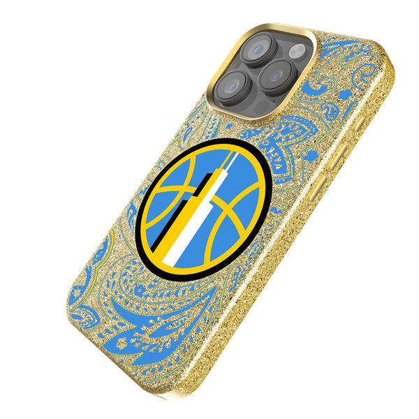 Chicago Sky Paisley iPhone Bling Phone Case Iso.Jpg