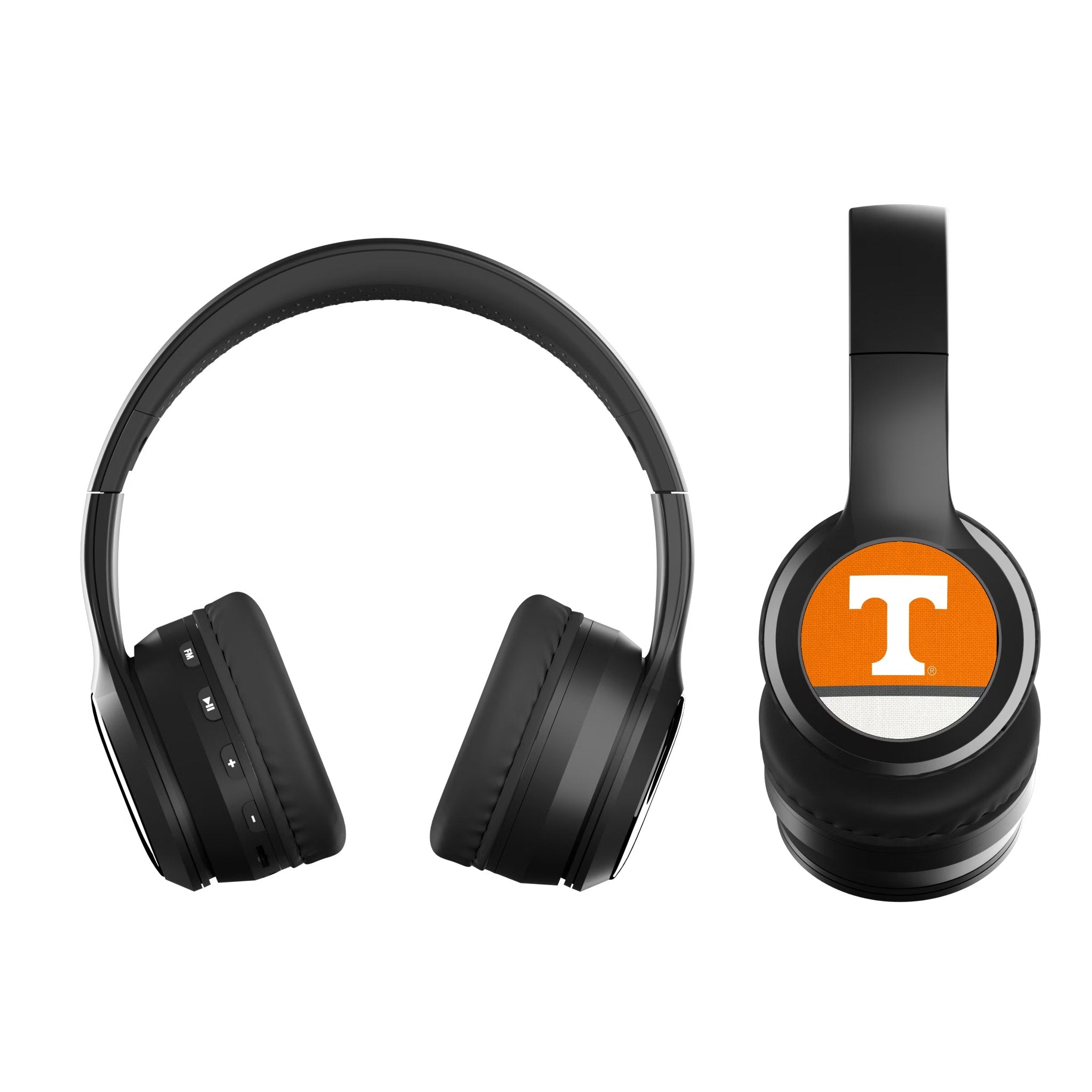 University of Tennessee Volunteers Stripe Wireless Over-Ear BT Headphones With Case Flat.Jpg