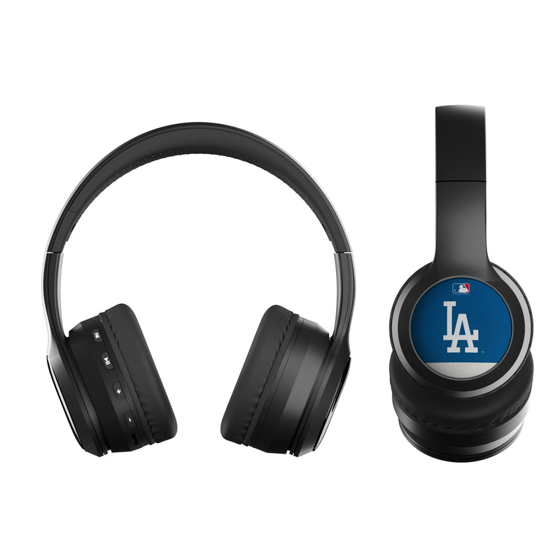 LA Dodgers Stripe Wireless Over-Ear BT Headphones With Case Flat.Jpg