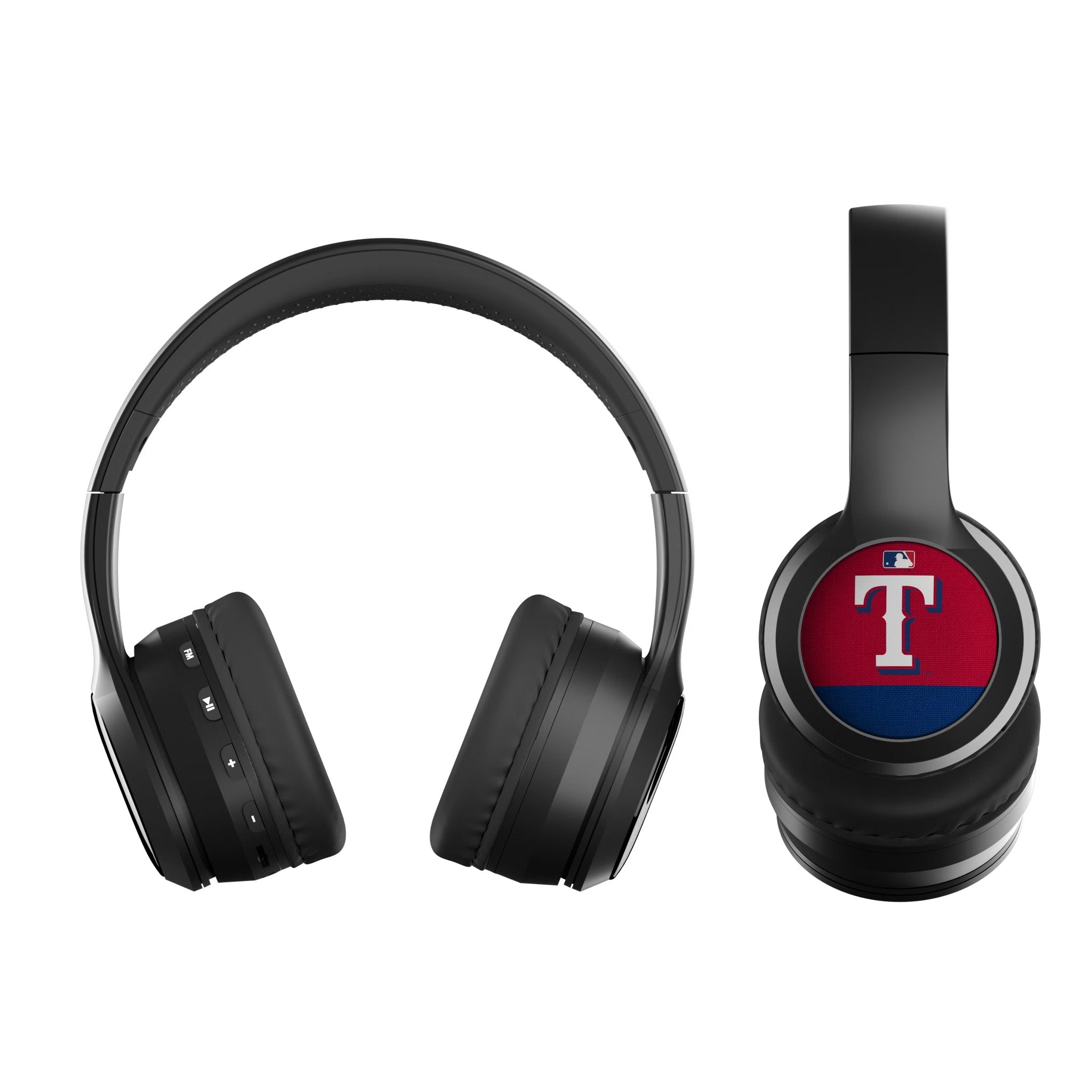 Texas Rangers Stripe Wireless Over-Ear BT Headphones With Case Flat.Jpg