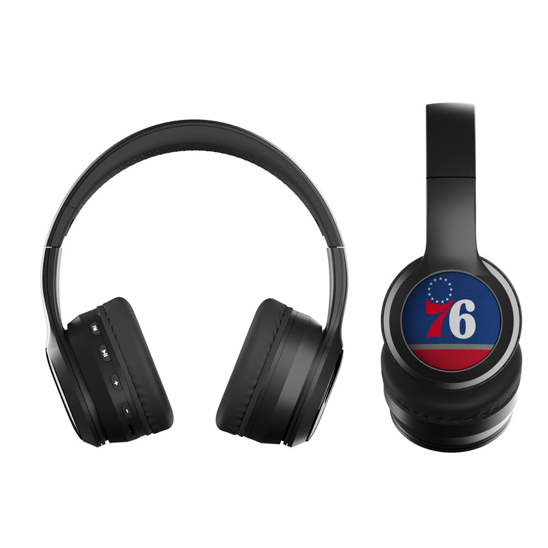 Philadelphia 76ers Stripe Wireless Over-Ear BT Headphones With Case Flat.Jpg