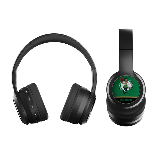Boston Celtics Personalized Endzone Solid Wireless Over-Ear BT Headphones With Case Flat.Jpg
