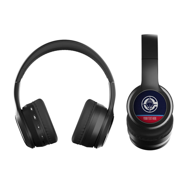 Los Angeles Clippers Personalized Endzone Solid Wireless Over-Ear BT Headphones With Case Flat.Jpg