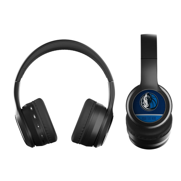 Dallas Mavericks Personalized Endzone Solid Wireless Over-Ear BT Headphones With Case Flat.Jpg