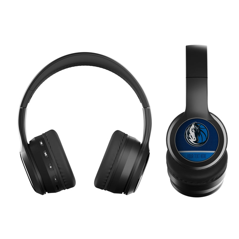 Dallas Mavericks Personalized Endzone Solid Wireless Over-Ear BT Headphones With Case Flat.Jpg