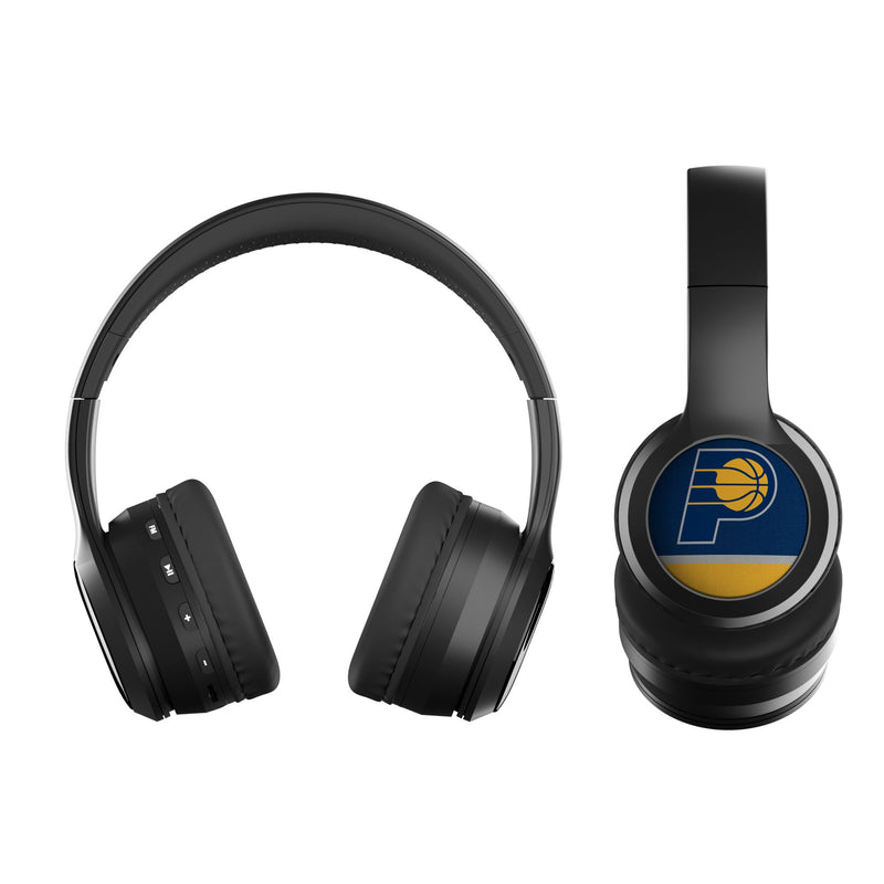 Indiana Pacers Stripe Wireless Over-Ear BT Headphones With Case Flat.Jpg