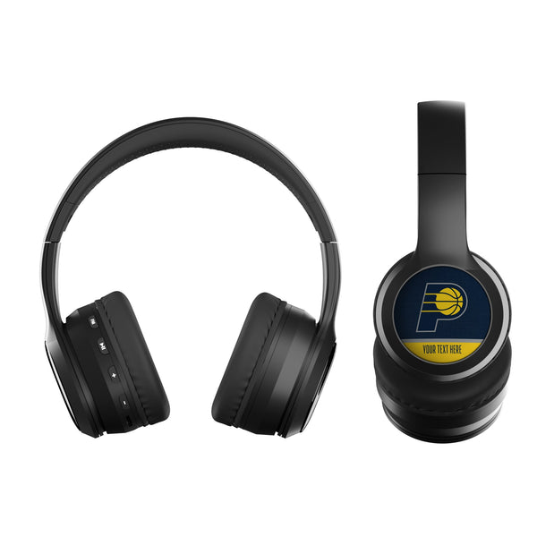 Indiana Pacers Personalized Endzone Solid Wireless Over-Ear BT Headphones With Case Flat.Jpg