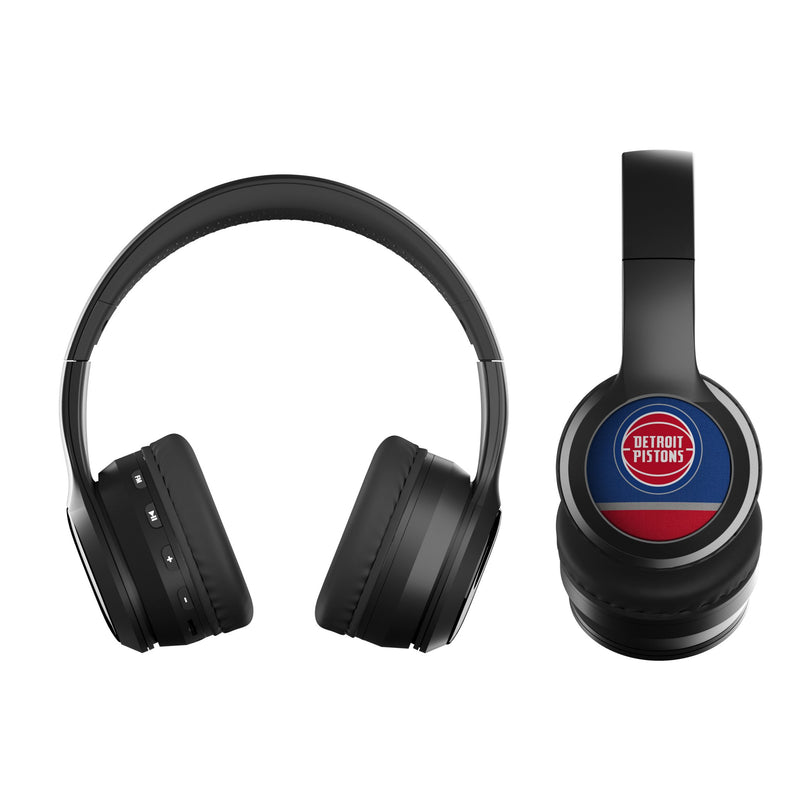 Detroit Pistons Stripe Wireless Over-Ear BT Headphones With Case Flat.Jpg