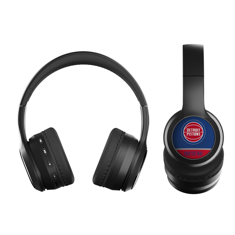 Detroit Pistons Personalized Endzone Solid Wireless Over-Ear BT Headphones With Case Flat.Jpg