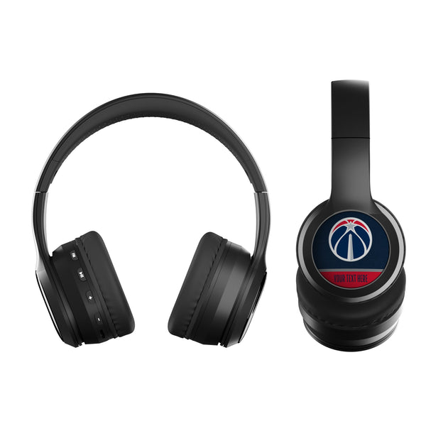 Washington Wizards Personalized Endzone Solid Wireless Over-Ear BT Headphones With Case Flat.Jpg