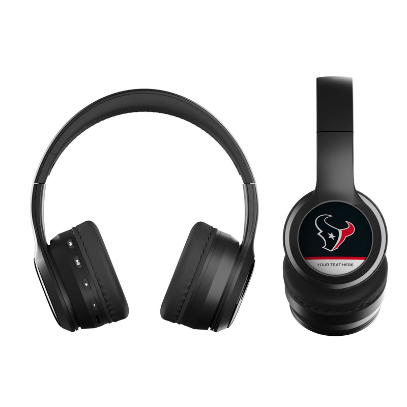 Houston Texans Personalized Endzone Solid Wireless Over-Ear BT Headphones With Case Flat.Jpg