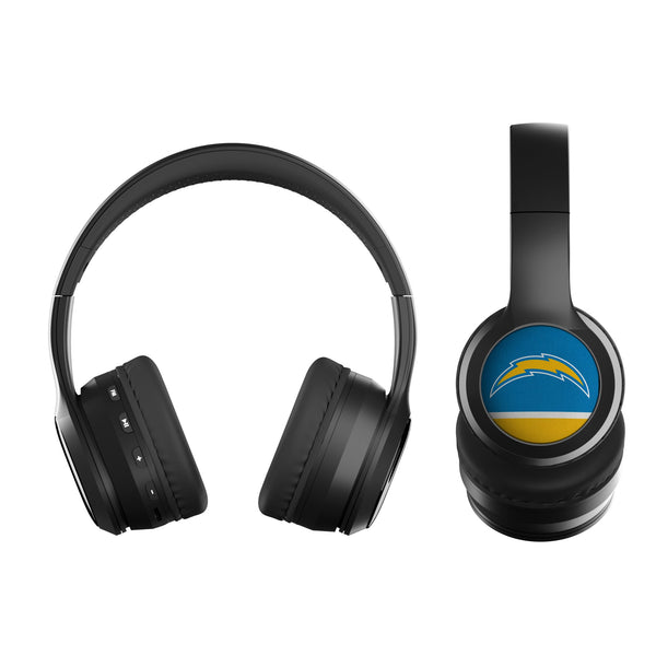 Los Angeles Chargers Stripe Wireless Over-Ear BT Headphones With Case Flat.Jpg