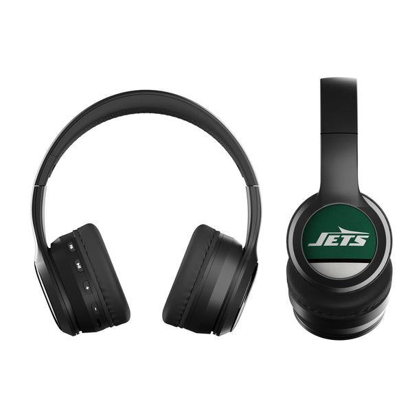 New York Jets Stripe Wireless Over-Ear BT Headphones With Case Flat.Jpg