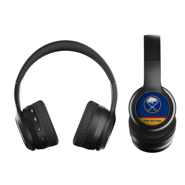 Buffalo Sabres Personalized Endzone Solid Wireless Over-Ear BT Headphones With Case Flat.Jpg
