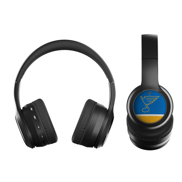 St. Louis Blues Stripe Wireless Over-Ear BT Headphones With Case Flat.Jpg