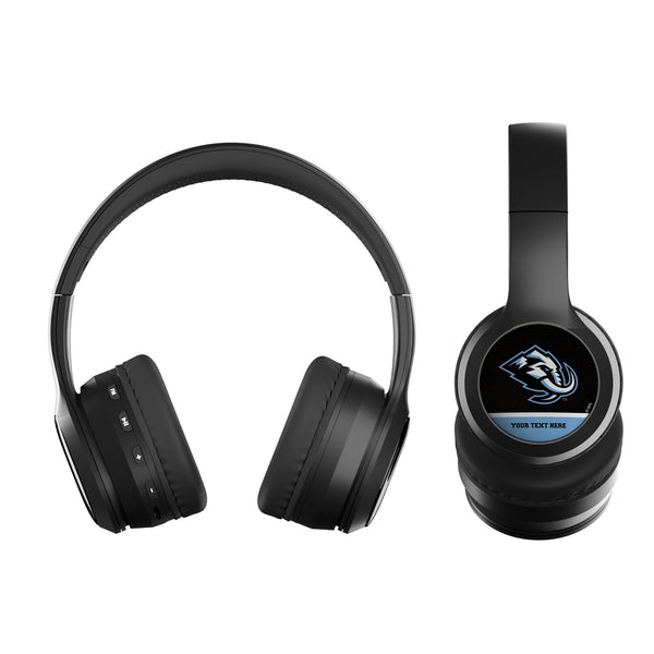 Utah Mammoth Personalized Endzone Solid Wireless Over-Ear BT Headphones With Case Flat.Jpg