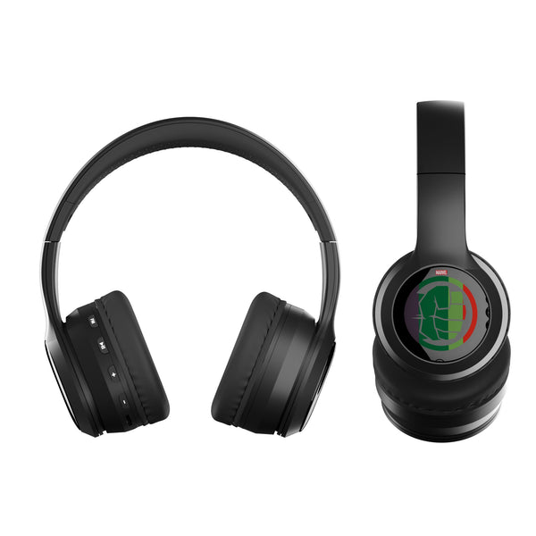 Marvel Avengers Hulk Sigil Wireless Over-Ear BT Headphones With Case Flat.Jpg