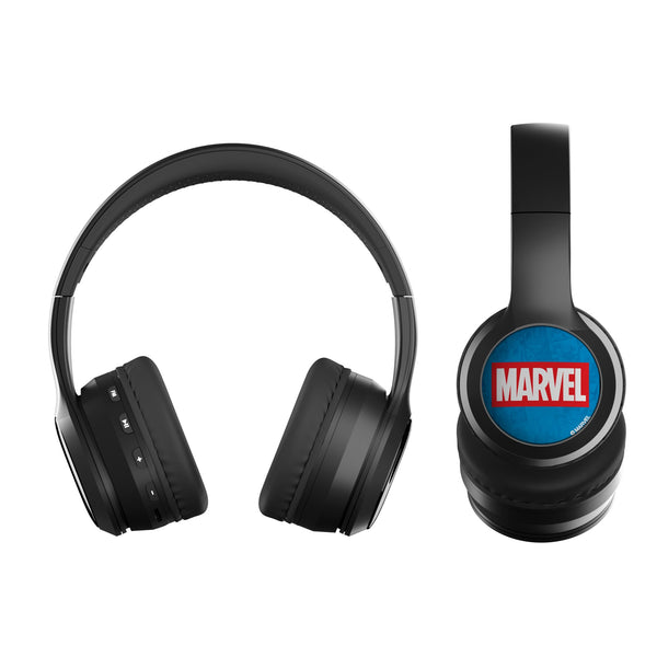 Marvel Comics Marvel Logo Wireless Over-Ear BT Headphones With Case Flat.Jpg