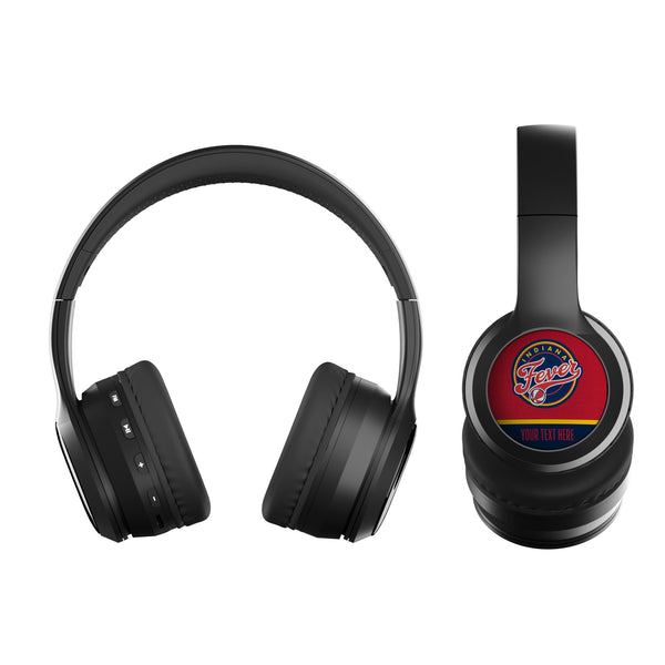 Indiana Fever Personalized Endzone Solid Wireless Over-Ear BT Headphones With Case Flat.Jpg